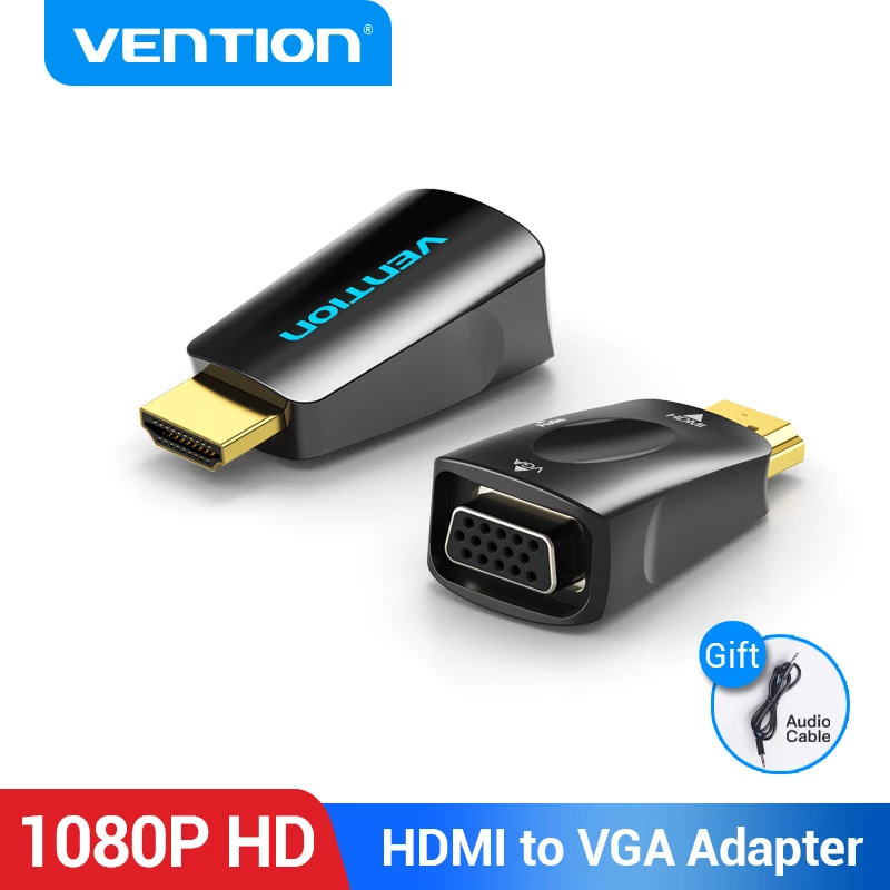 Convertidor / adaptador VGA a HDMI + audio (PC y portátiles) - Tecnopura